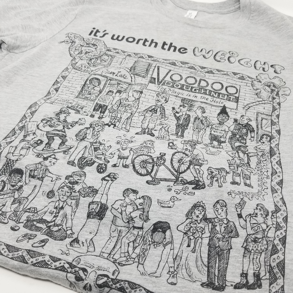 Voodoo Doughnut- Its worth the Weight( Medium) Tee